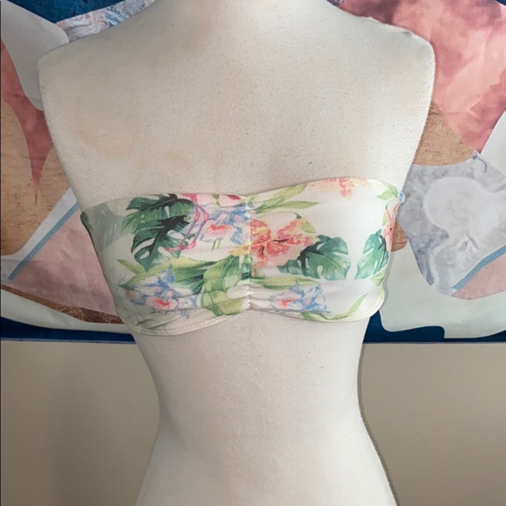 American Apparel flamingo and flower bandeau SMALL